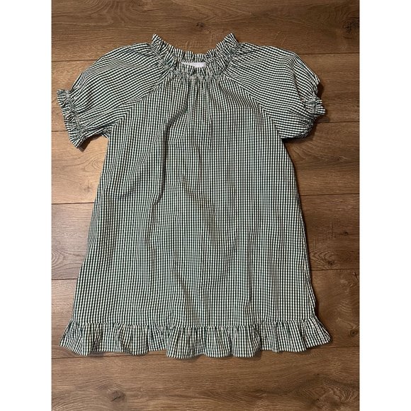 Hill House Green Gingham Mini Dress - Picture 1 of 10